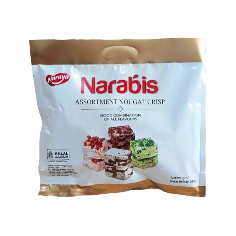 

Narabis Assortment Nougat Crisp Naraya Pouch 200 gr