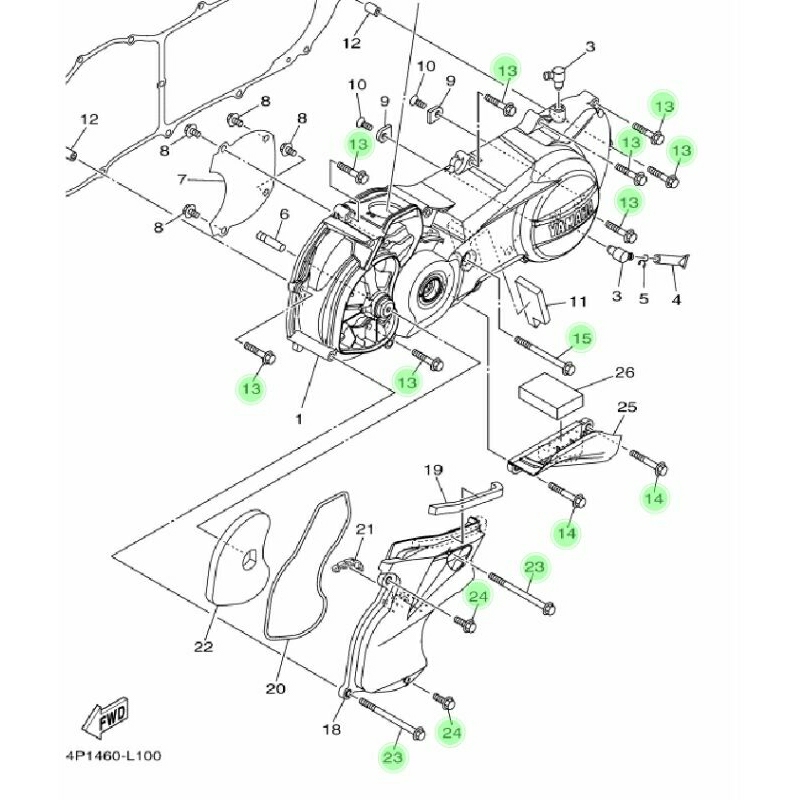 baut cvt set soul GT 115 Mio GT Mio J Fino 115 xride 115 Original ygp