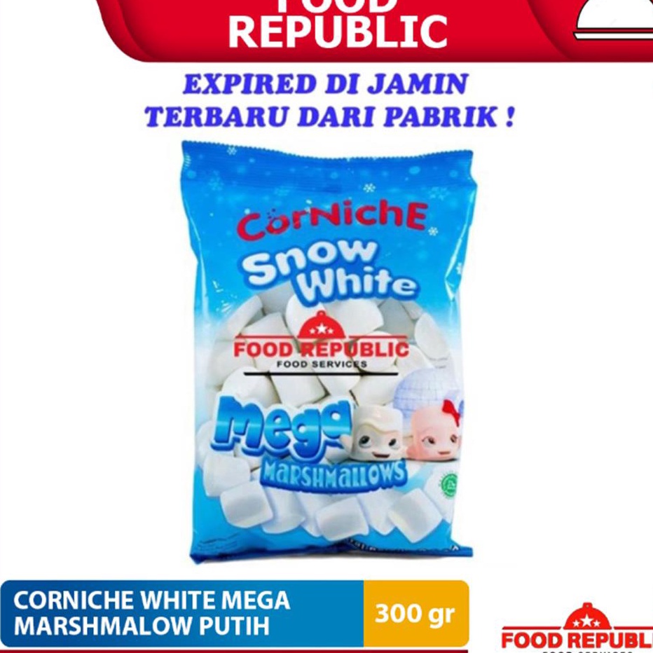 

[KODE PRODUK 89AHU4560] Corniche White Mega Marshmallow 300 gr