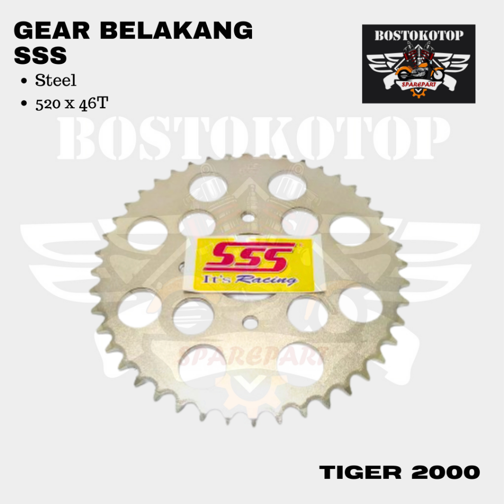 SSS Gir Gear Belakang Honda Tiger 2000 Ukuran 520 46T Original