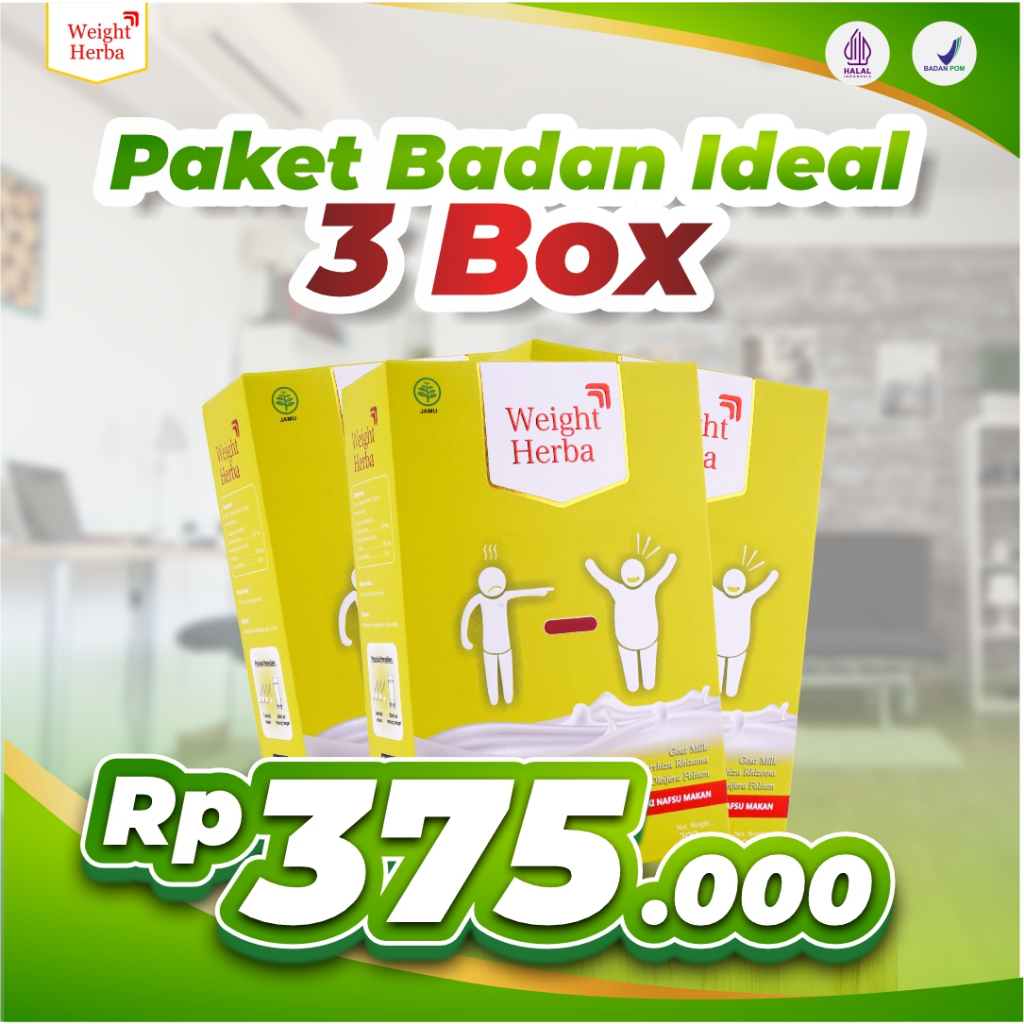 

Paket 3 Box Weight Herba Susu Etawa Penambah Berat Badan Penggemuk Badan Tanpa Gula Tanpa Olahraga Perlancar Saluran Pencernaan Tingkatkan Nafsu Makan Menjaga Tekanan Darah pada Tubuh Isi 200gr