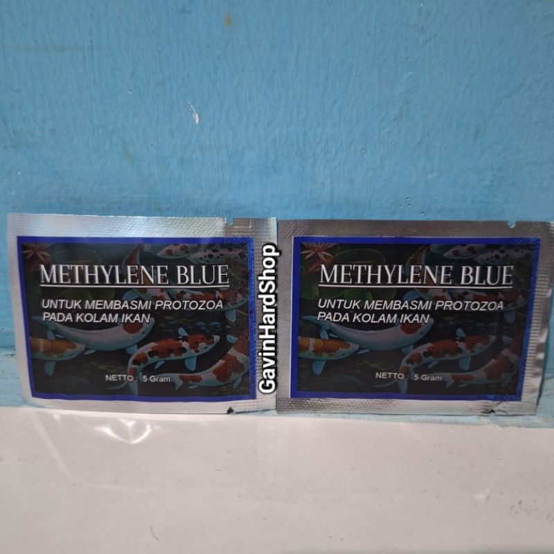Methylene blue serbuk obat biru ikan 5gr obat jamur ikan