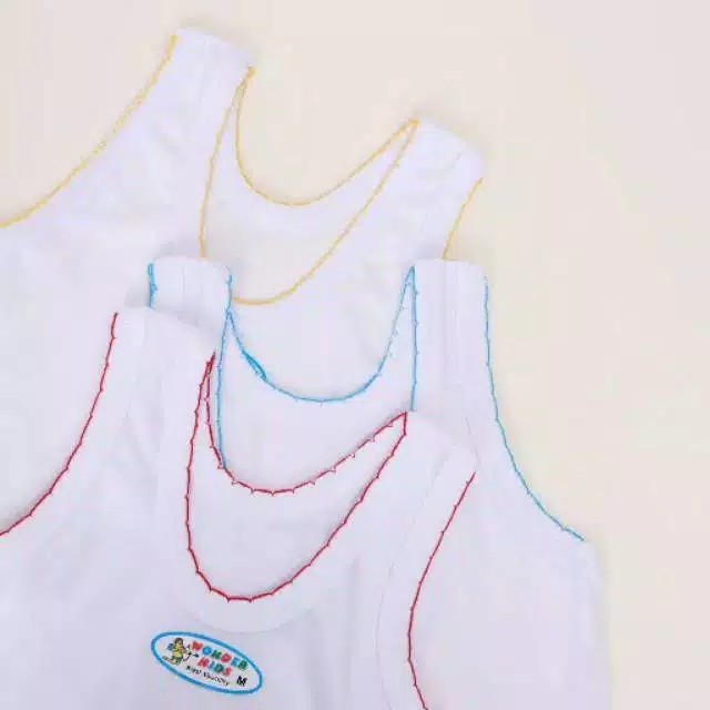 6PCS Singlet WONDER KIDS - Kaos Kutang Bayi Katun Neci .