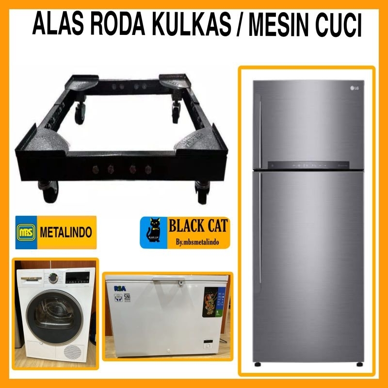 Roda besi alas kulkas tatakan kulkas alas roda mesin cuci roda serbaguna