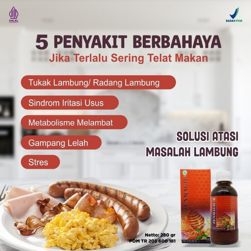 Madu Lambung ZENMAGH Mengatasi Asam Lambung Maag Kronis 280 gr