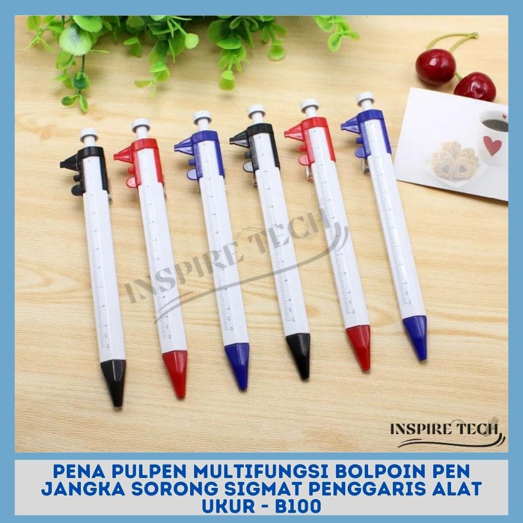 

Pena Pulpen Multifungsi Bolpoin Pen Jangka Sorong Sigmat Penggaris Alat Ukur - B100