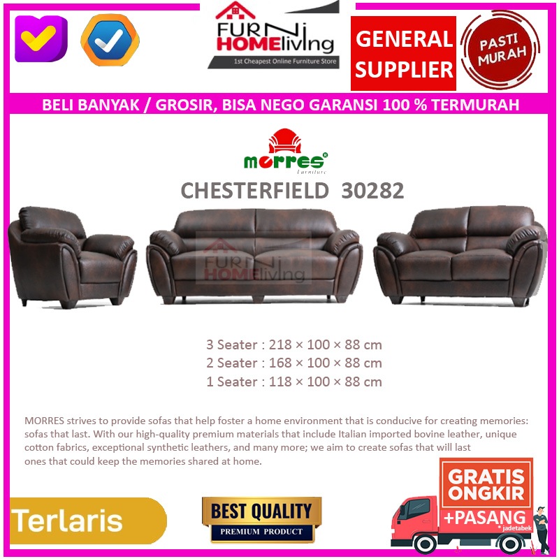 Sofa MORRES 321 Wash Oscar CHESTERFIELD 30282
