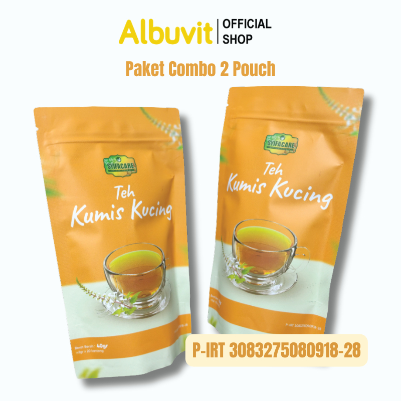 

PAKET COMBO - Teh Kumis Kucing Syifacare - Teh Celup Bahan Alami Herbal Tanaman Kumis Kucing 20 Tea Bag