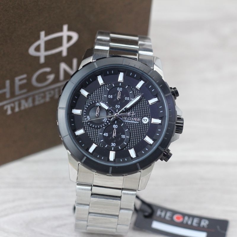 Jam Tangan Hegner 1702 Chronograph garansi 1 tahun