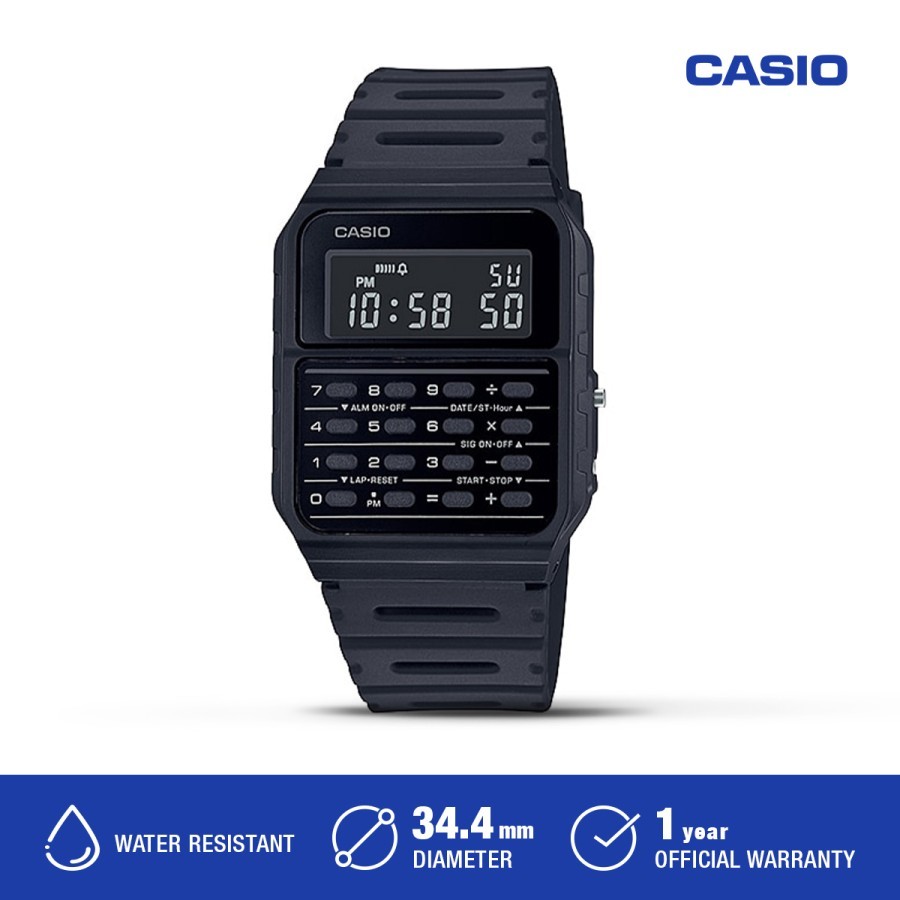 Casio Jam Tangan Pria CA-53WF-1BDF Kalkulator Original Garansi 1 Tahun