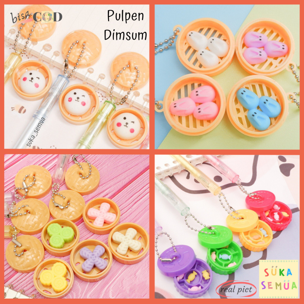 

Pulpen Gantungan DIMSUM - Bapao - Kelinci - Mantao - Hakau - Permen / Bolpen Pen Pena GelPen Jeli Karakter Makanan Miniatur Siomay Bakpao Bapau Smile Lucu Pangsit Dumpling Klakat Bambu Lucu Gemoy Imut Murah untuk anak laki cowok - bisa COD instant Bandung