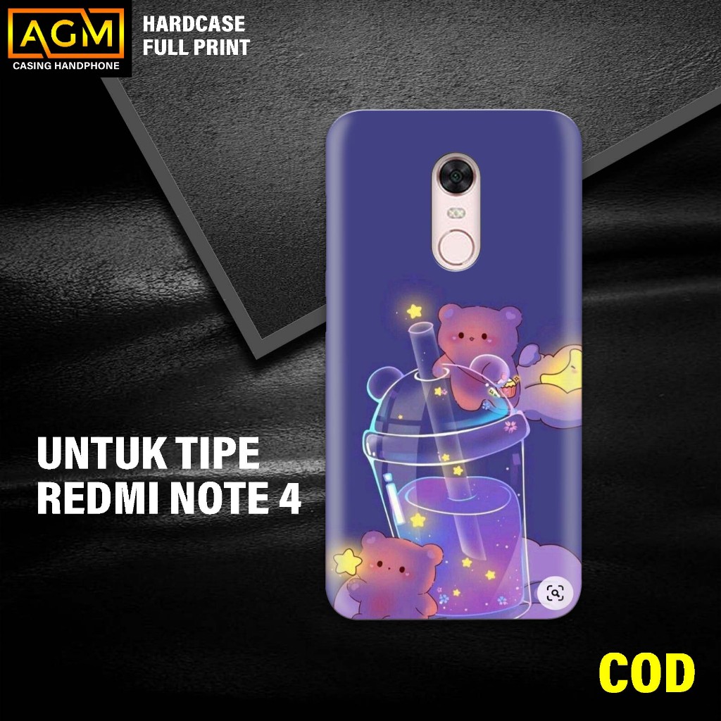 Case Xiaomi Redmi Note 4/ Note 4X - Casing Hp xiaomi Motif Boba Terbaru Hardcase fullprint 3D Case -