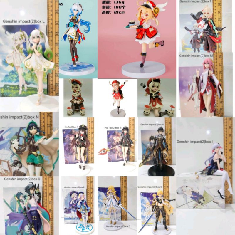 genshin klee / aether / lumine / qiqi / ayaka / yae miko / xiao / kazuha / hu tao / venti / zhong li