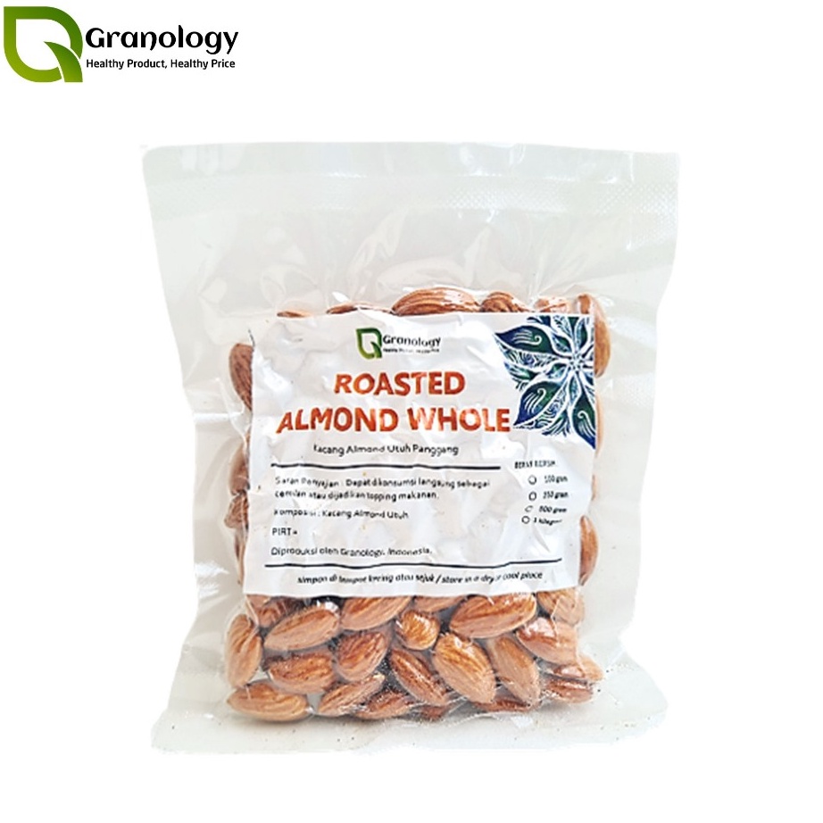 

[KODE E7IEB] Roasted Whole Almond / Kacang Almond Utuh Oven (100 gram) by Granology