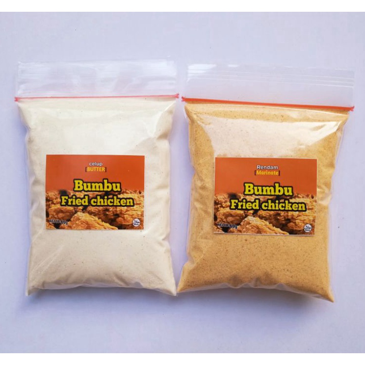 

[KODE H88OI] Bumbu fried chicken satu pasang bumbu marinasi/rendam dan bumbu celup 120 gram