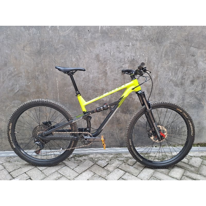 fullbike siskiu D7 2023 ijo hitam size M 27.5 bekas mulus, upgrade hub strumer rotor icetech