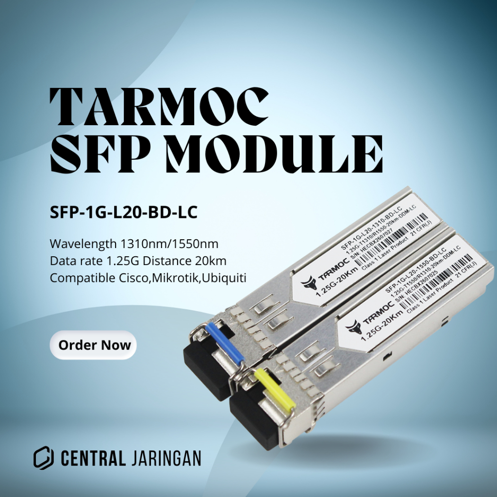 Tarmoc SFP-1G-L20-BD-LC | SFP 1G BIDI 20KM | SFP 1G 20KM Single Mode
