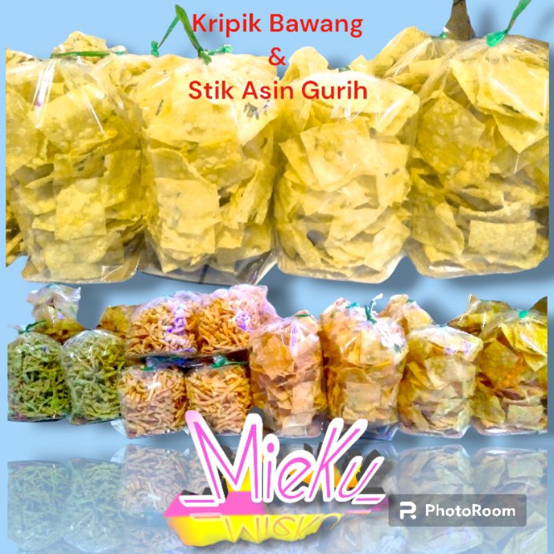 

Tinggal goreng/cistik/stik/kripik/pangsit bawang/Mentah