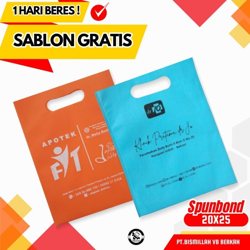 

GRATIS SABLON CUSTOM TAS OVAL PRES SPUNBOUND SOUVERNIR TERMURAH TERLARIS BERKUALITAS FOP 20X25