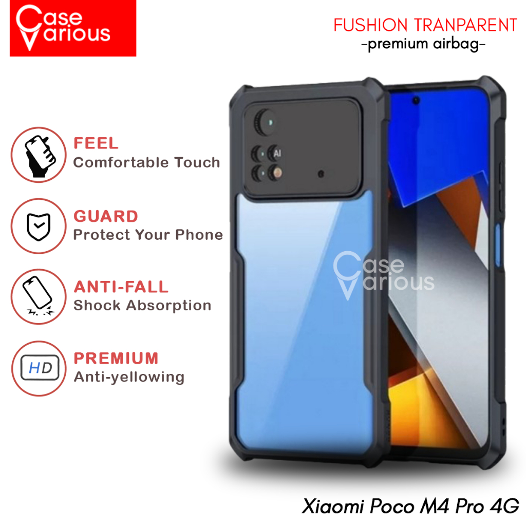 Case Xiaomi Poco M4 Pro 4G Hard Case Fushion Casing Transparent