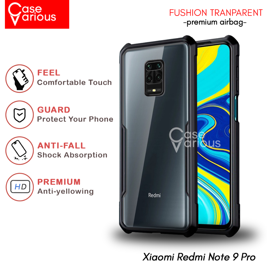 Case Xiaomi Redmi Note 9 Pro Hard Case Fushion Casing Transparent