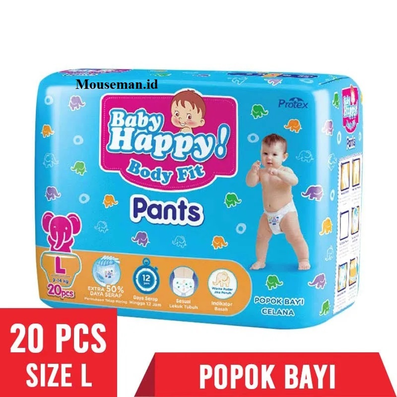 Baby Happy Pants Popok Celana Pampers L20 Bag