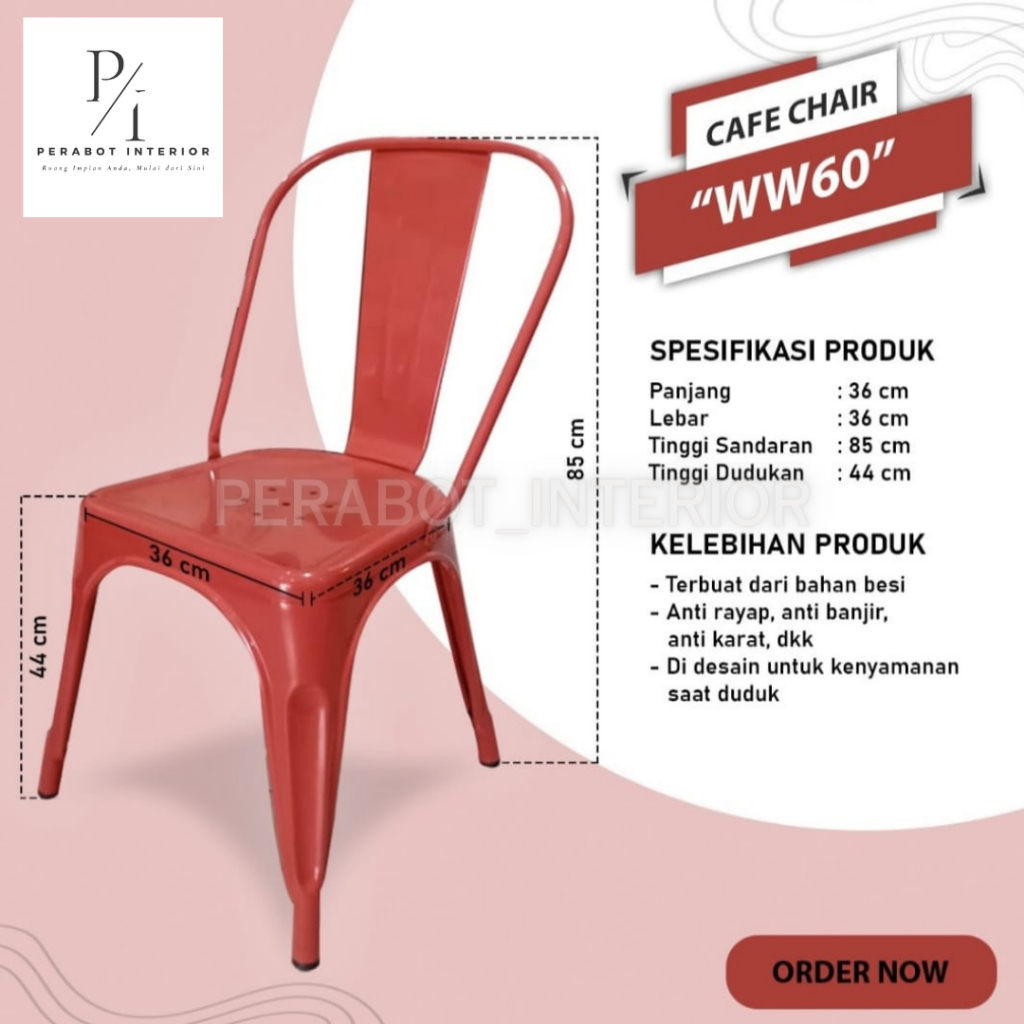 KURSI CAFE IMPORT / KURSI RESTO MEWAH / KURSI MAKAN BERKUALITAS / KURSI AESTHETIC / KURSI CAFE BESI 