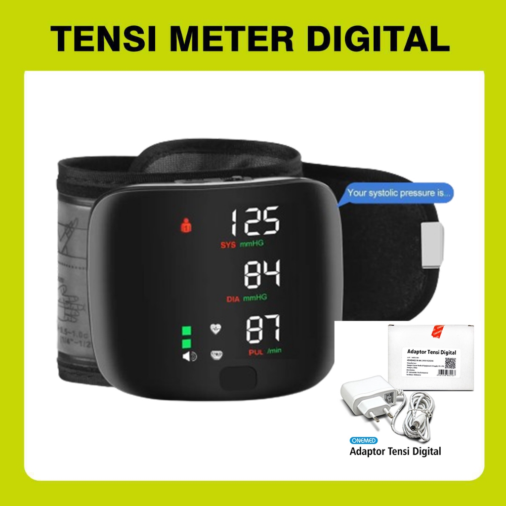 Alat Tensi Darah Digital Pengukur Tekanan Darah Tensimeter Sphygmomanometer with Voice A01