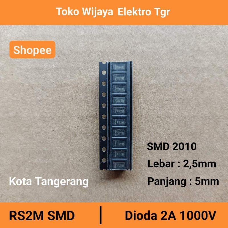 Mesin Las Sparepart | RS2M SMD Dioda 2A 1000V