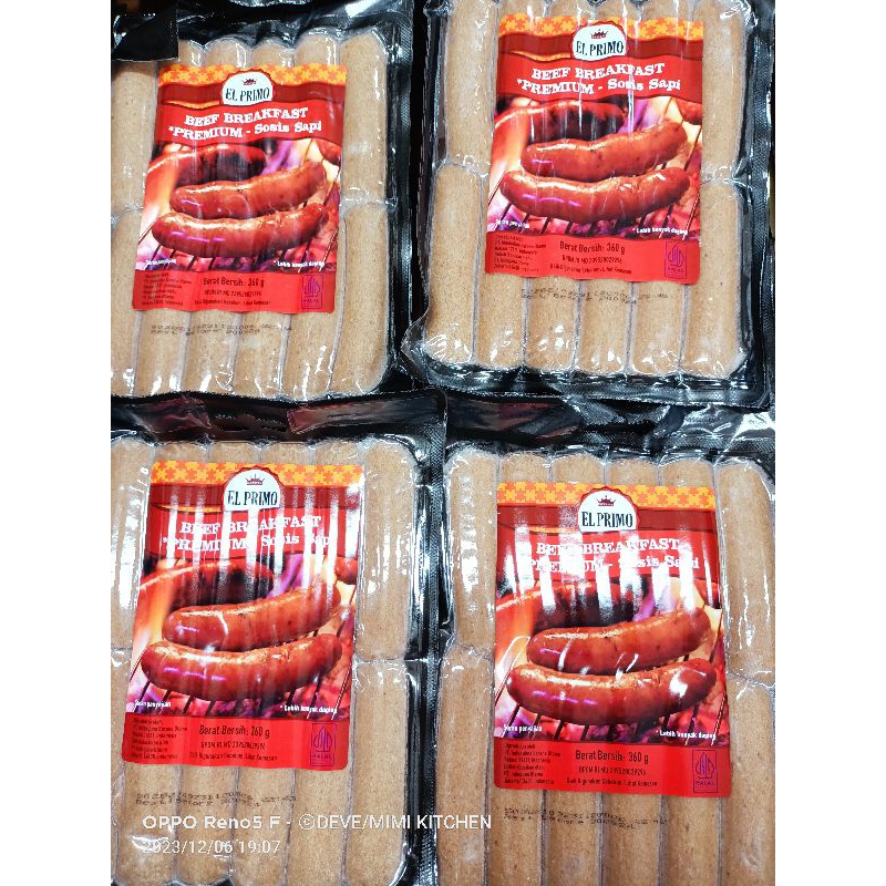

EL PRIMO SOSIS PREMIUM BEEF BREAKFAST SAUSAGE 360GR