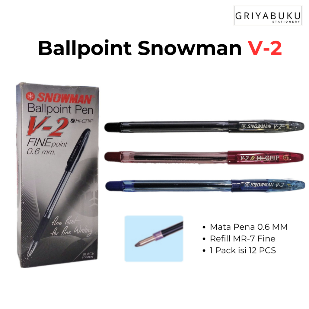 

Bolpoin SNOWMAN V2/PULPEN PEN SNOWMAN V1 V-2 V2