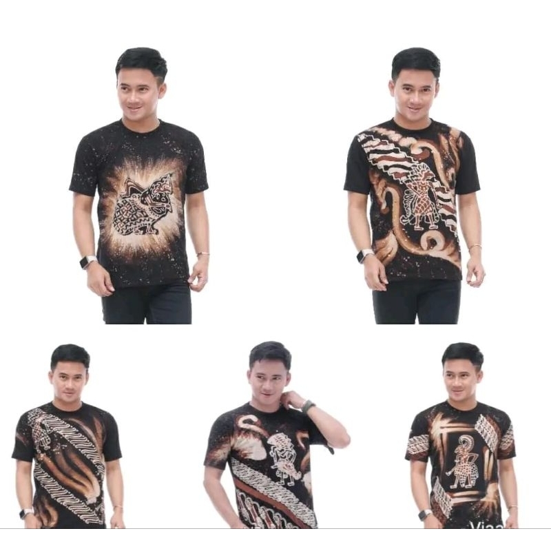 Kaos Batik Cap Lengan Pendek - Naira Batik