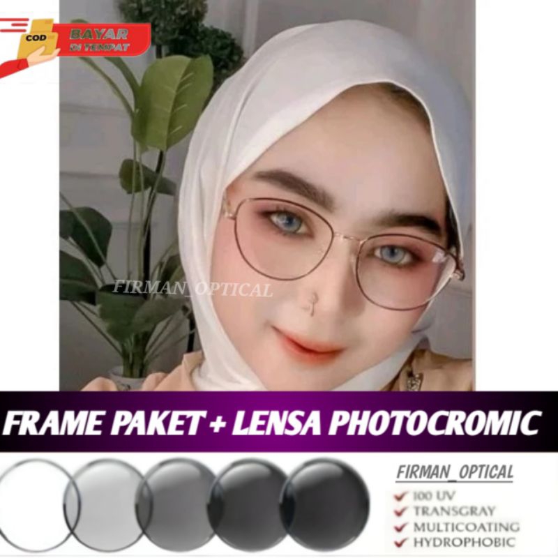 Frame kacamata CAT EYE // kacamata minus paket lensa photocromic (6656)