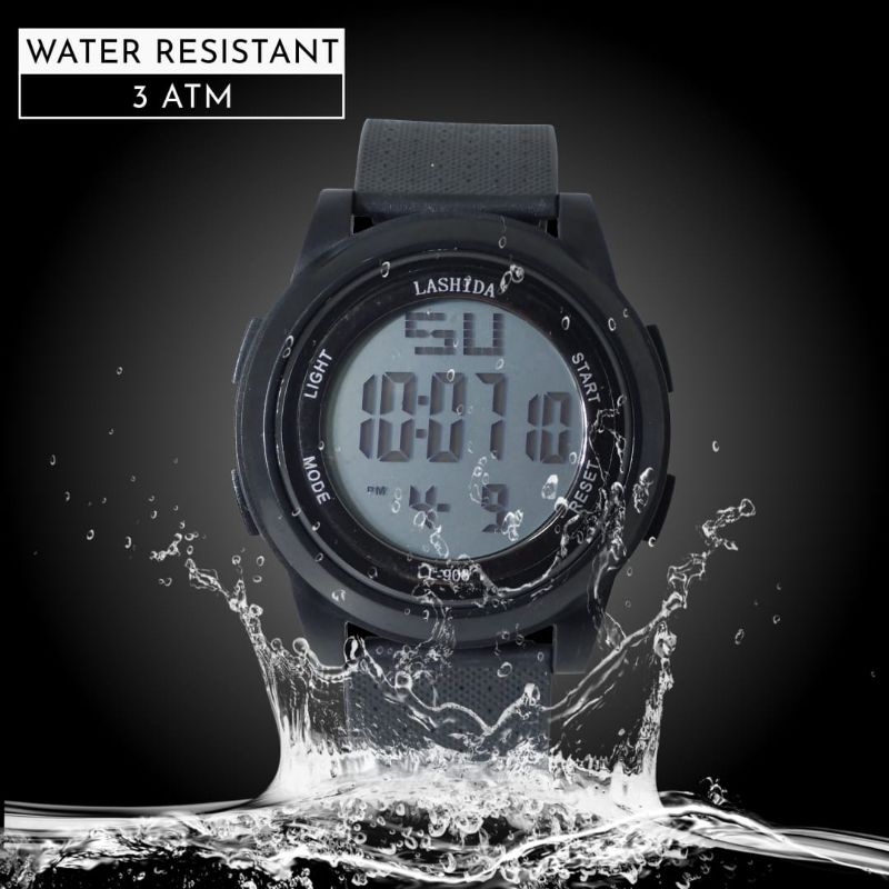 Jam Tangan Pria Anti Air Lashida Digital Tali Karet