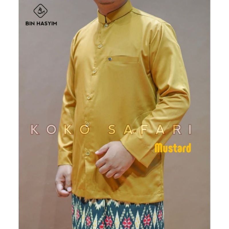 Baju Koko Dewasa Safari Bin Hasyim Kerah Shanghai