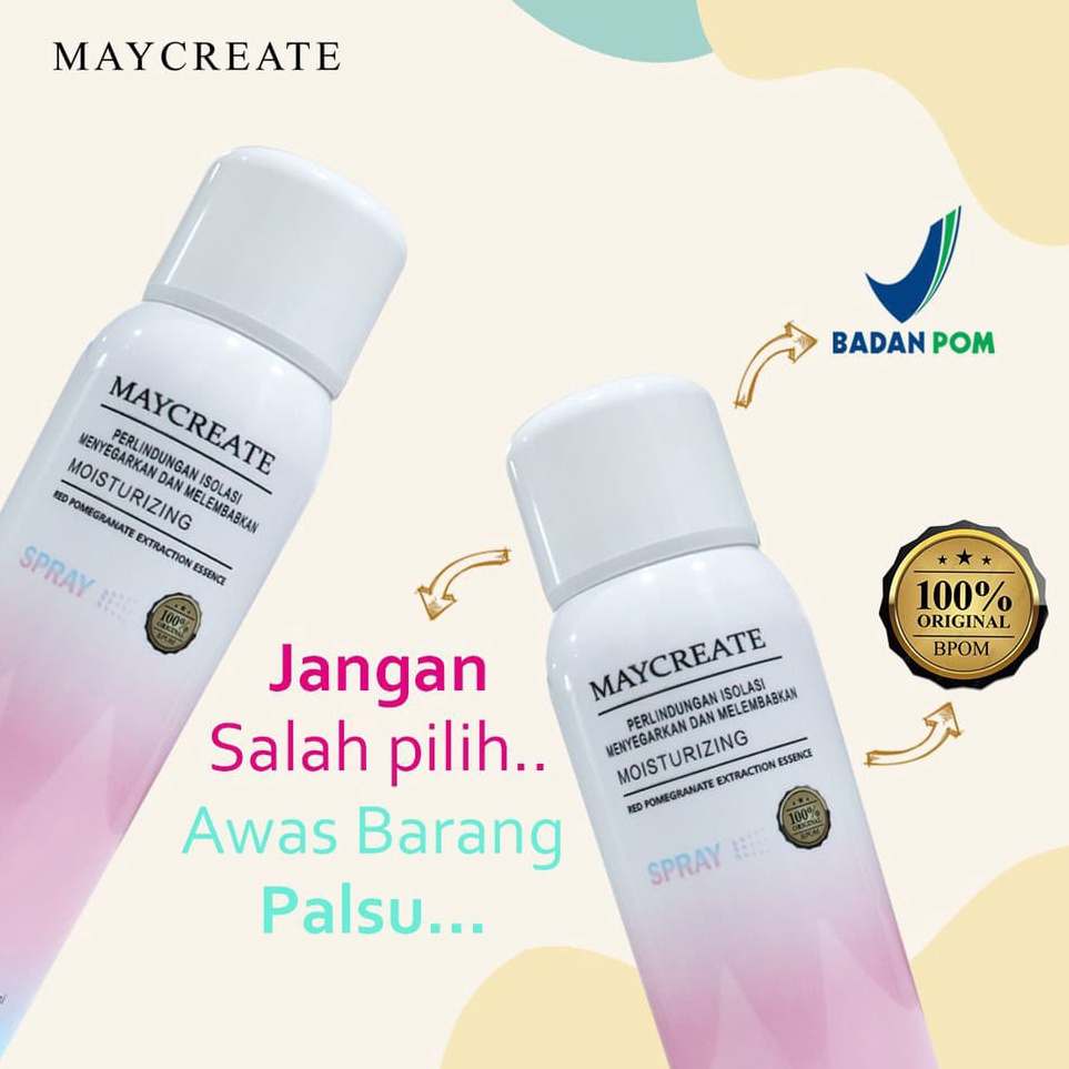 Laris Maycreate Spray Original 150ml BPOM / Maycreate Instant Skin Whitening / Zoomstar / Maycreate 