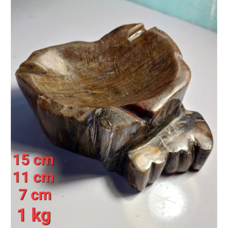 ASBAK NATURAL BATU FOSL SEMPUR / PETRIFIED WOOD AB2