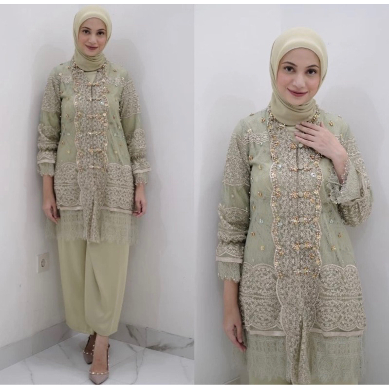 PL stl sarah the label arini kebaya sage green size m