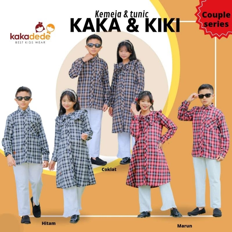 KEMEJA COUPLE Kemeja flanel KAKA JUNIOR TEEN Tunik FLANEL KIKI JUNIOR TEEN BY KAKADEDE