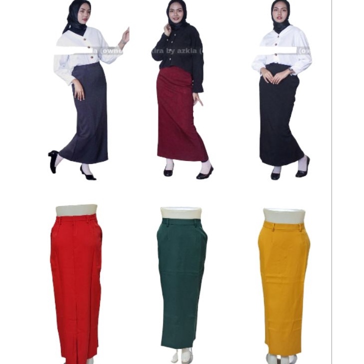 KODE EQB110 Rok kerja wanita model span panjang,rok span panjang hitam,rok wanita span panjang,rok p