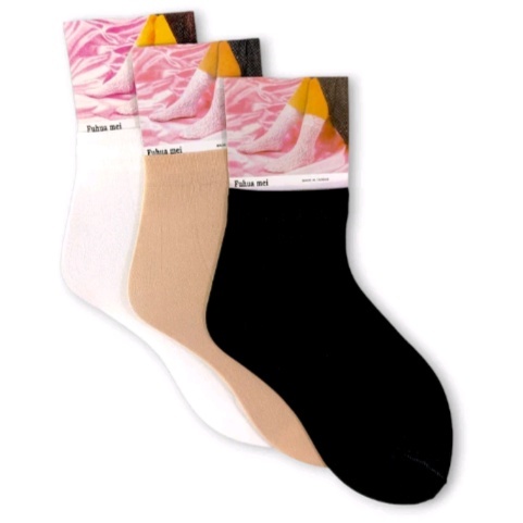 12 Pasang kaos kaki stocking tipis wanita dewasa pendek mata kaki polos warna kulit