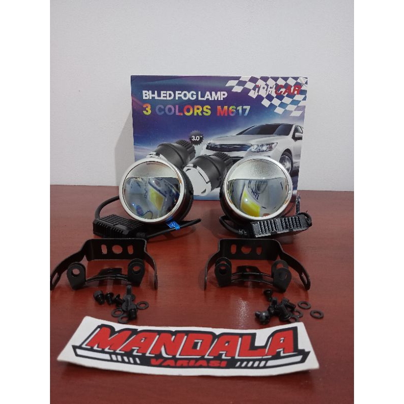 FOGLAMP BILED PROJECTOR IPHCAR M617 INI 3 INCH HIG LOW BARACKET YUNIVERSAL 3 WARNA