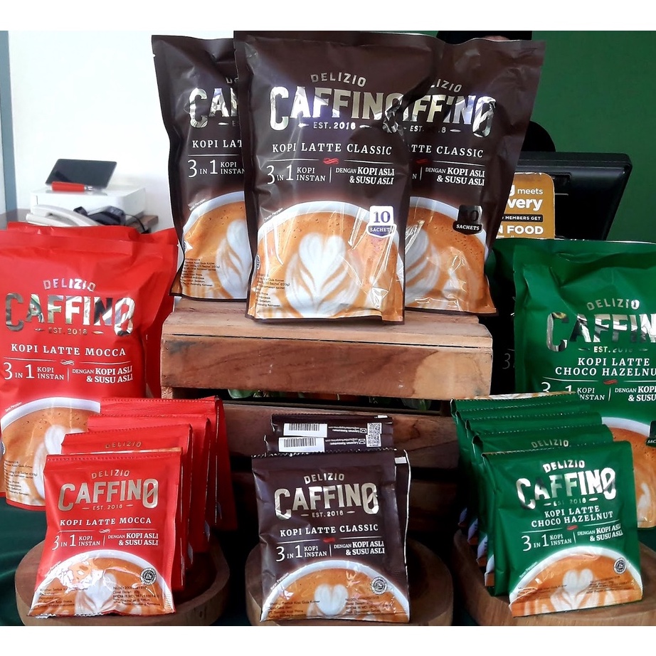 

Serba Murah [1 POUCH isi 10 Sachet] Caffino Kopi Latte Coffee Instant 20gr Cafino Late Classic 10 Saset 20g Bubuk Kopi Instan Choco Hazelnut 20 g 10 Sachets Mocca Moccacino 20 gr Kopi Susu Premium 30 gram Caffino Bold