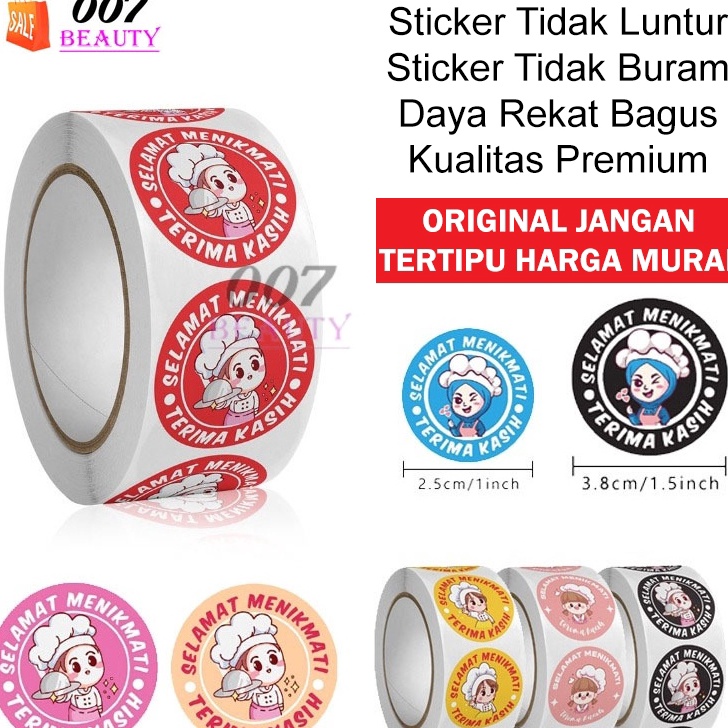 

Bestseller [ BISA COD ] Stiker Selamat Menikmati 1 Roll Isi 500 Pcs Ukuran 2,5 Cm Dan 3,5 Cm Sticker Thank You Pasti Murah