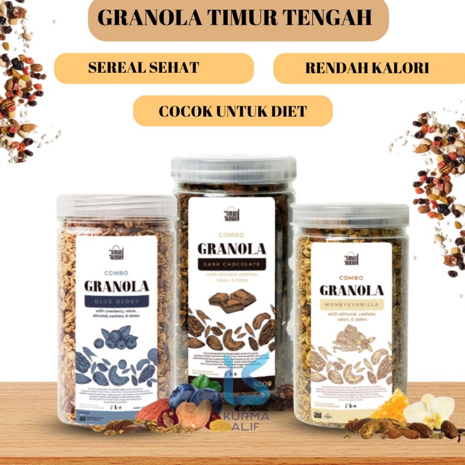

Big Sale Granola Timur Tengah 500 gr Sereal Sarapan Sehat Oatmeal With Almond and Mete