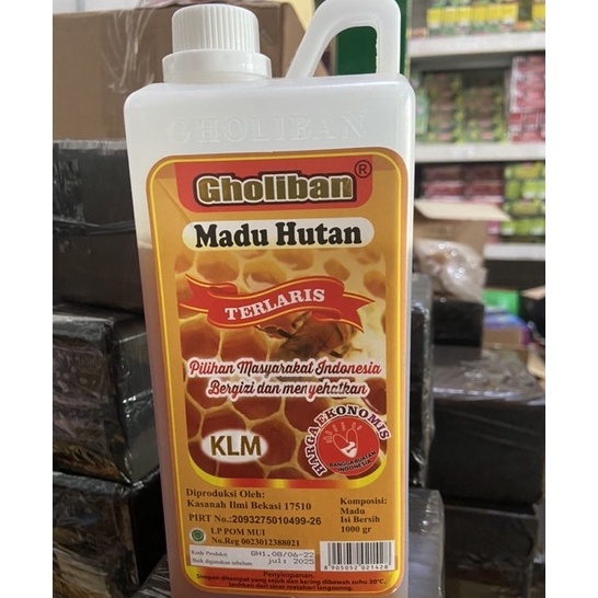 

Terbaru Madu KLM Gholiban 1 kg / 1kg Asli Botol Timbul Tulisan Gholiban