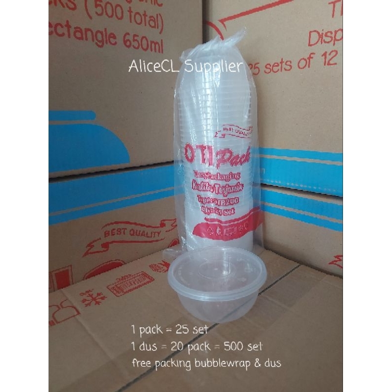 Thinwall cup puding 200ml / Bowl 200ml - 500 set