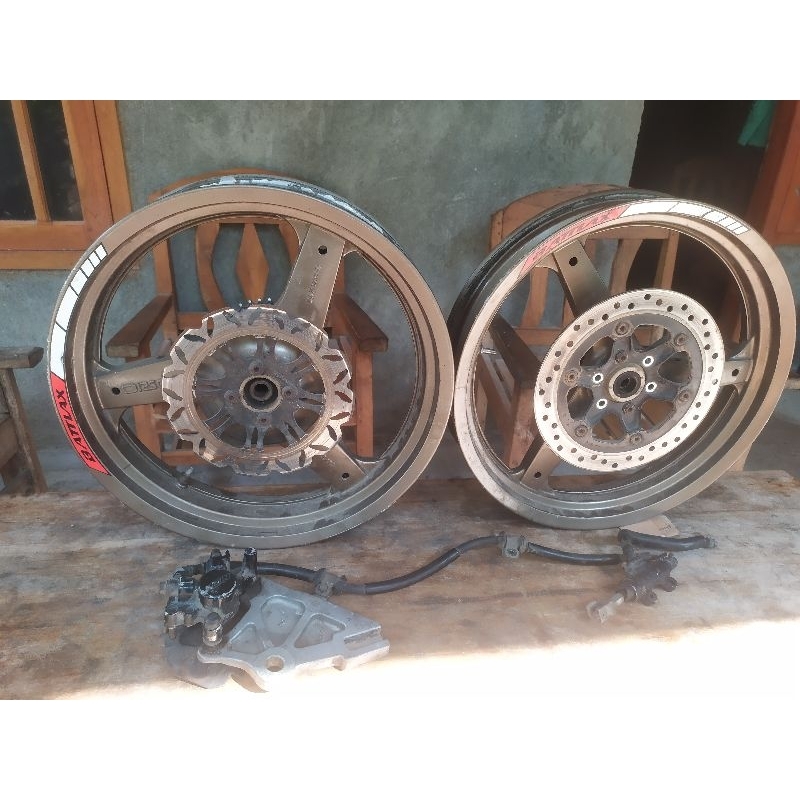 VELG TIGER ORI RING 17 TAPAK LEBAR 1SET+KALIPER CAKRAM