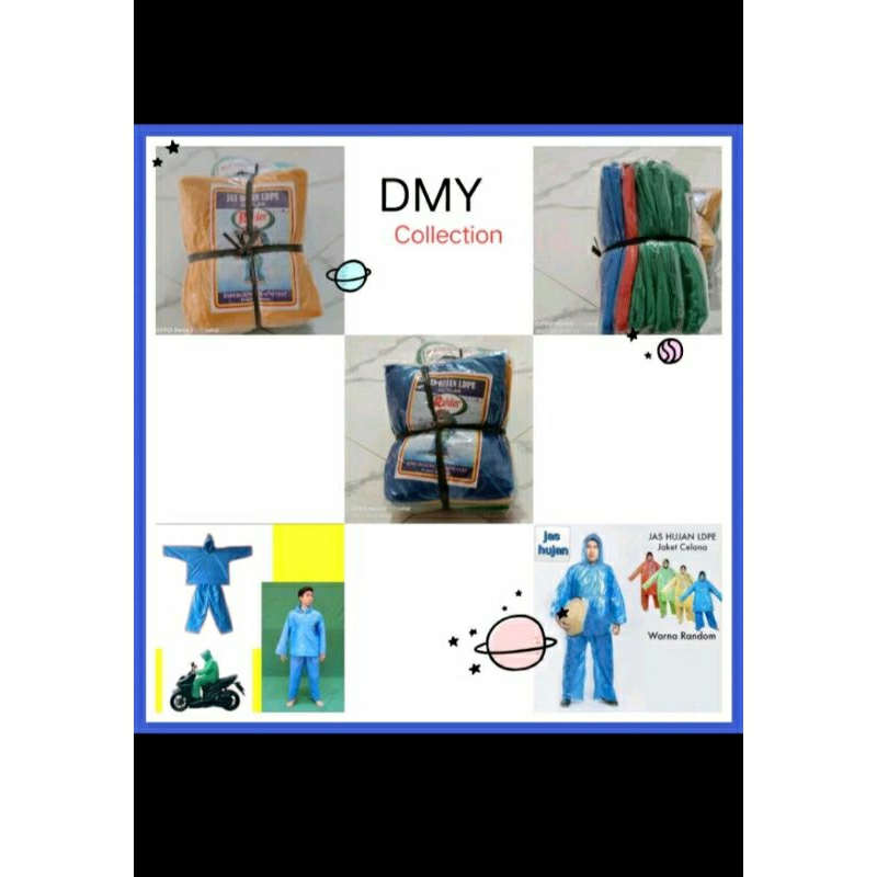 12PIC JAS HUJAN PLASTIK LDPE/1LUSIN JAS HUJAN PLASTIK STELLAN/JAS HUJAN PLASTIK