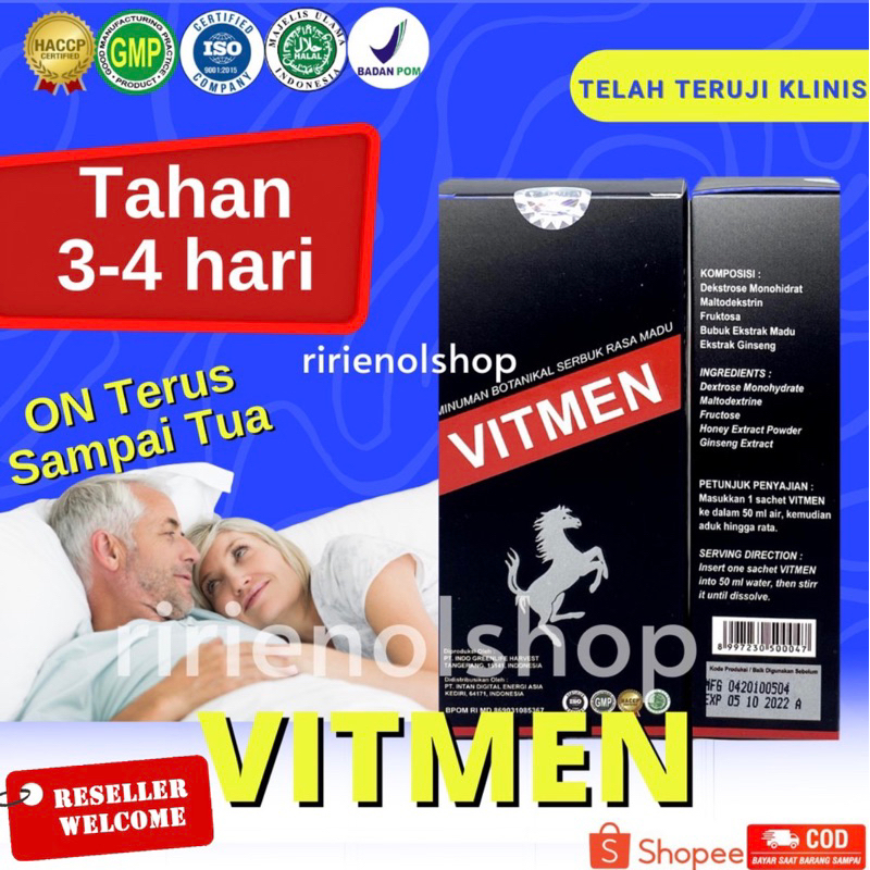 VITMEN Obat Kuat Pria Original 100% Obat Serbuk Herbal Tahan Lama Herbal Care Surabaya